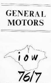 General Motors IOW 76/7 cover